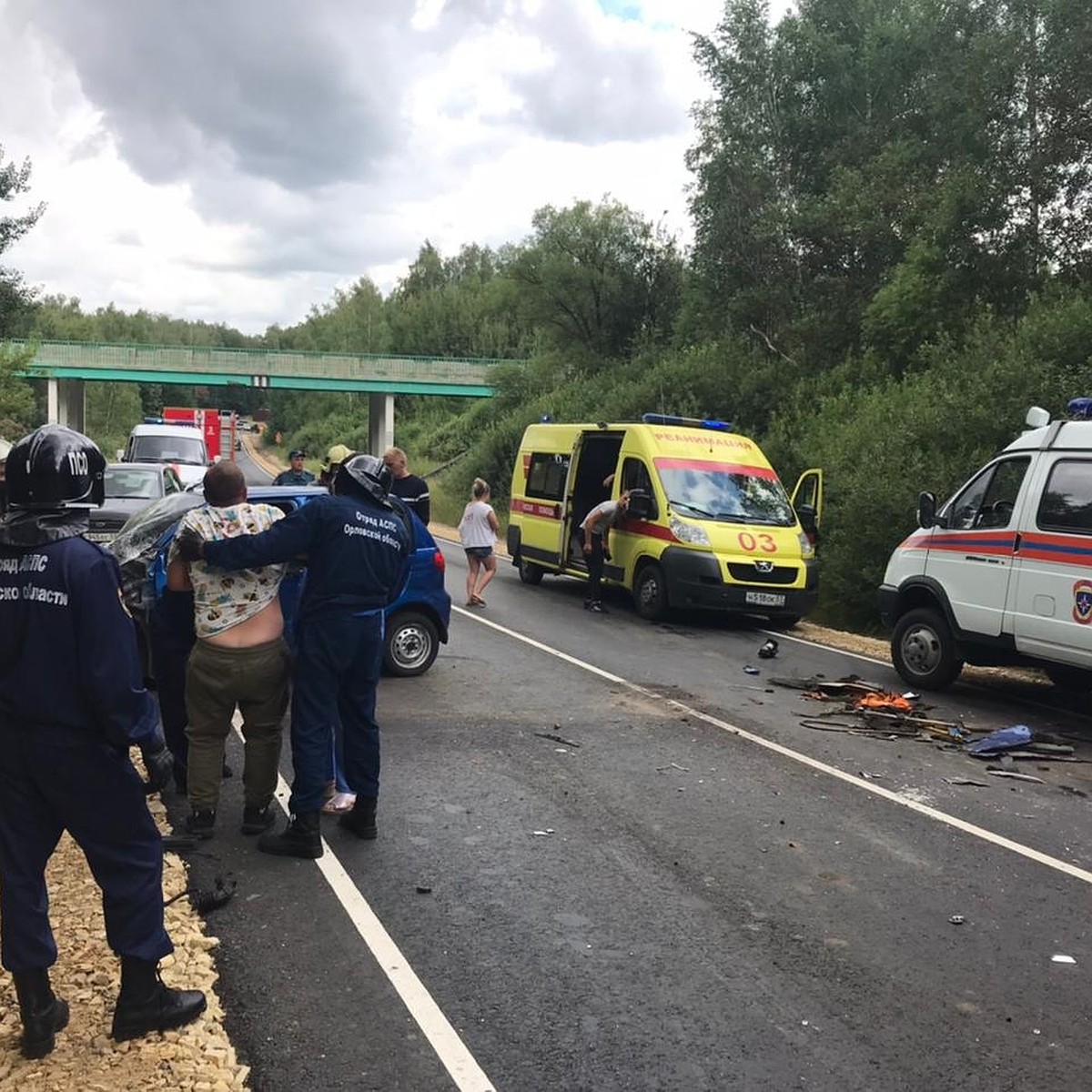 Рядом с Андриабужским прудом под Орлом произошла авария с шестью  пострадавшими - KP.RU