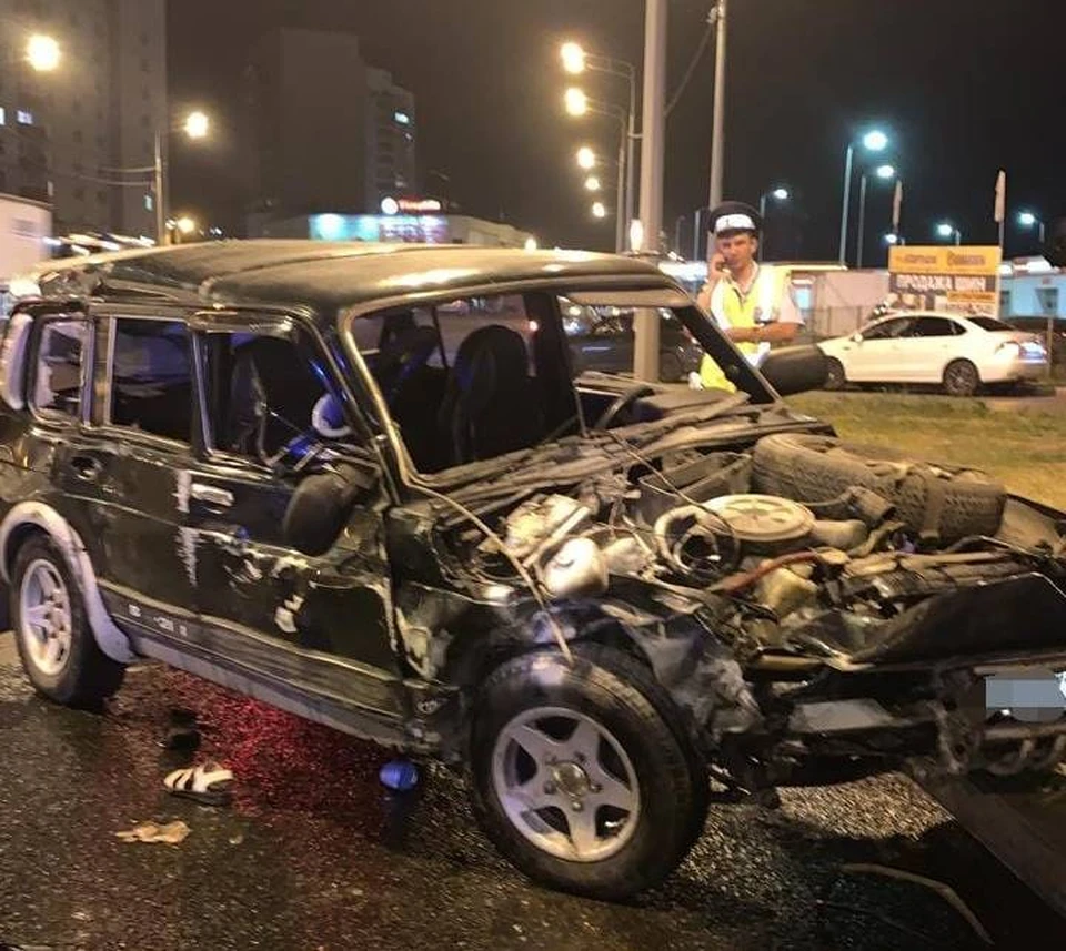 "Нива" после аварии.