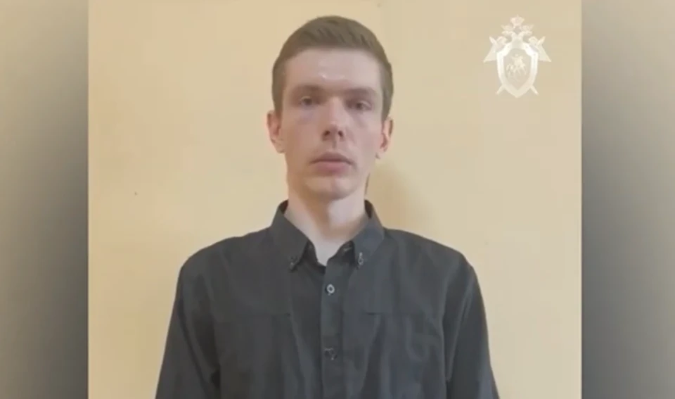 Молодой человек признал свою вину и раскаялся в содеянном. Фото: кадр с видео YouTube-канала Следственного комитета РФ