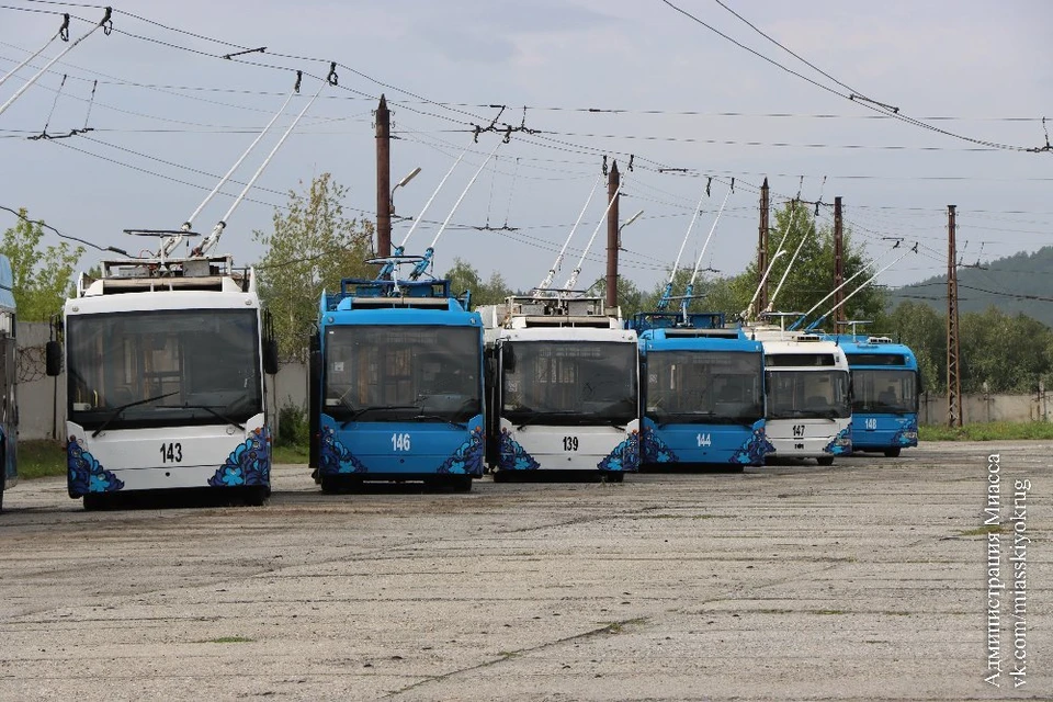В Миассе московские троллейбусы перекрасили. Фото: администрация Миасского ГО