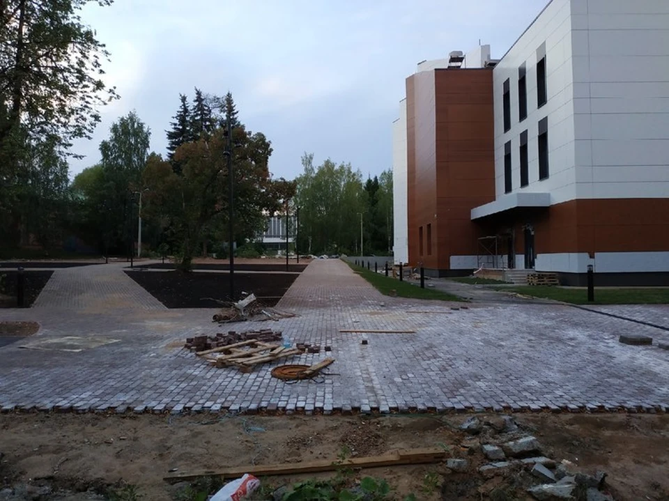 Недавно у строящегося бассейна был убран забор Фото: Александр Левченко