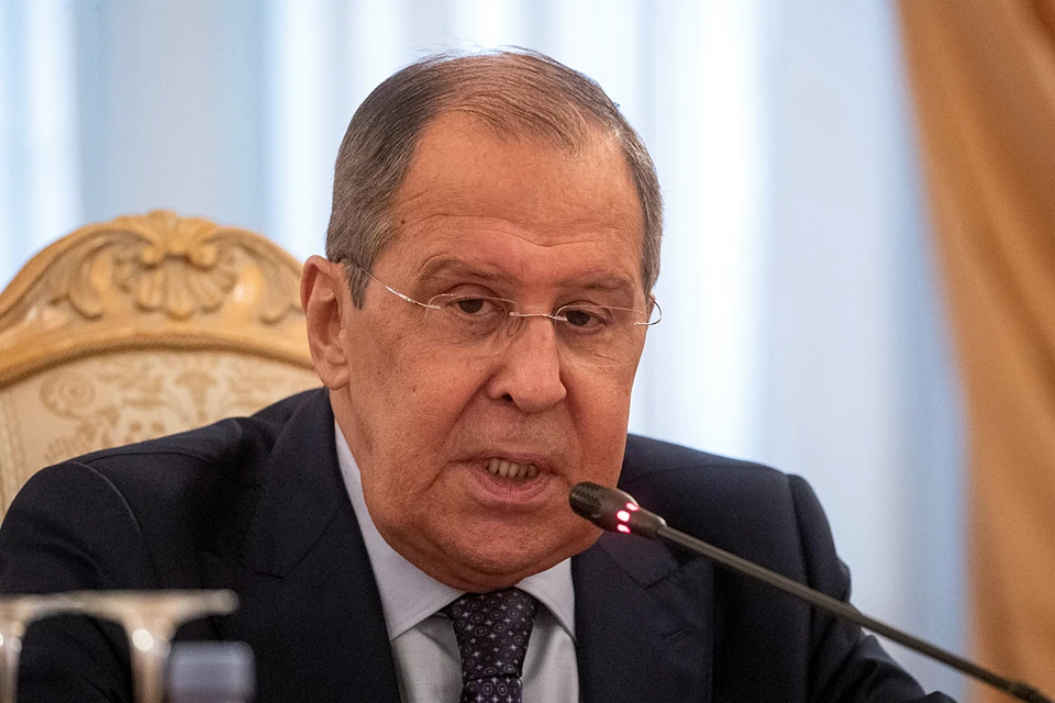 Представляет главные тезисы выступления главы внешнеполитического ведомства страны