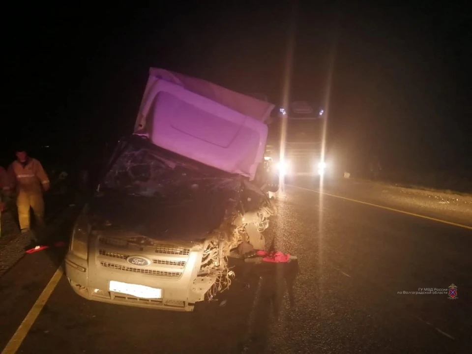 ДТП газели и КамАЗа в Иловлинском районе Волгоградской области. Фото: ГУ МВД России по Волгоградской области