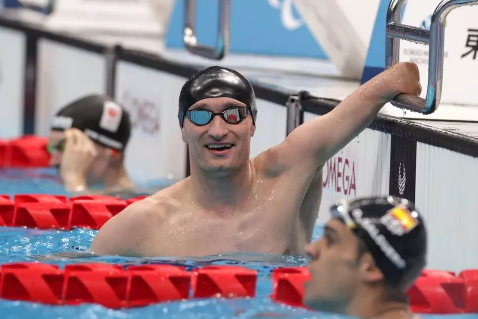 Беглов поздравил со вторым "золотом" на Паралимпиаде в Токио петербургского пловца Андрея Калину. Фото: https://twitter.com/Paralympics