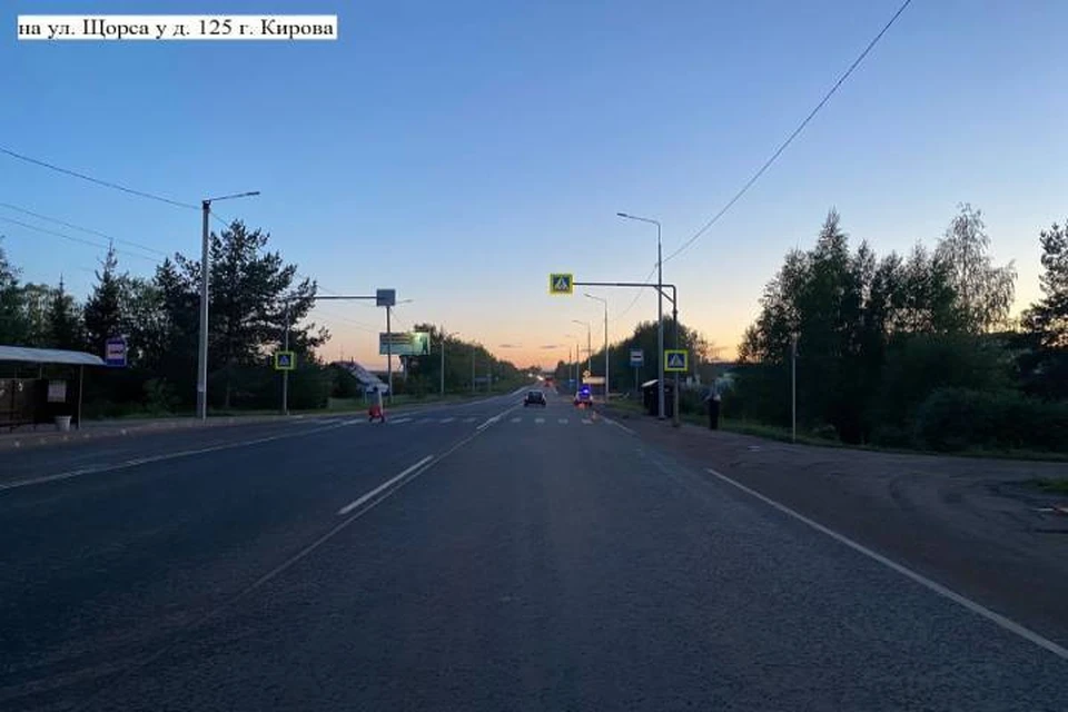 По предварительным данным, мужчина переходил дорогу по пешеходному переходу. Фото: vk.com/gibdd43