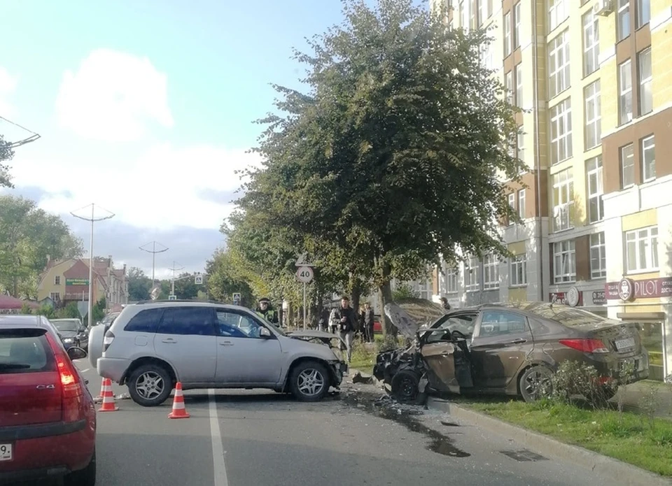 ДТП на улице Тургенева в Зеленоградске