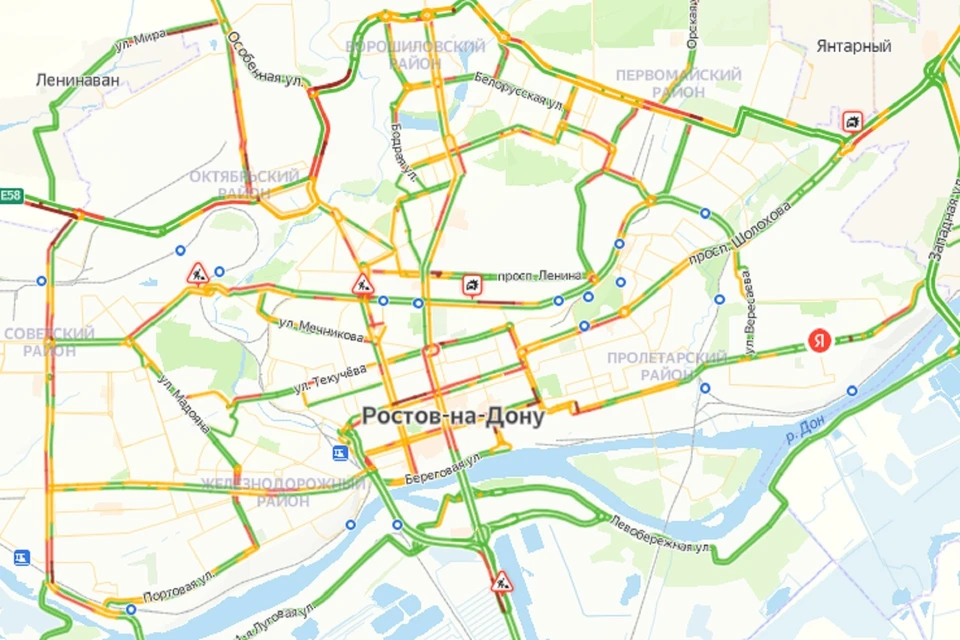 Вечерние пробки в Ростове