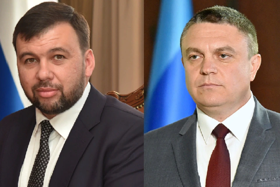 Денис Пушилин и Леонид Пасечник провели первое заседание совета в рамках соглашения о создании единого экономического пространства между ДНР и ЛНР. Фото: denis-pushilin.ru