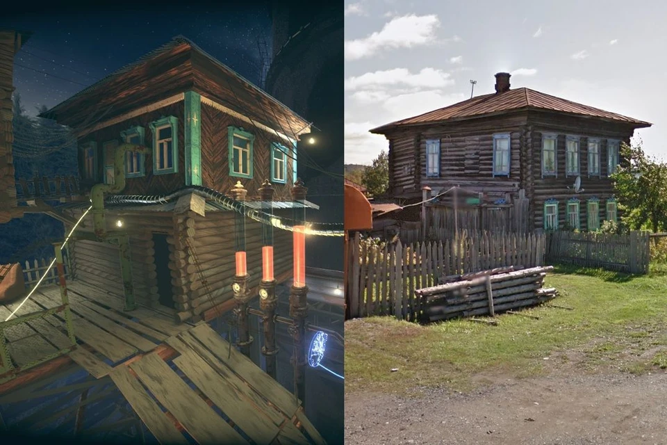 Слева дом в игре, справа он же, но в реальности, Фото: Валентин Помешкин