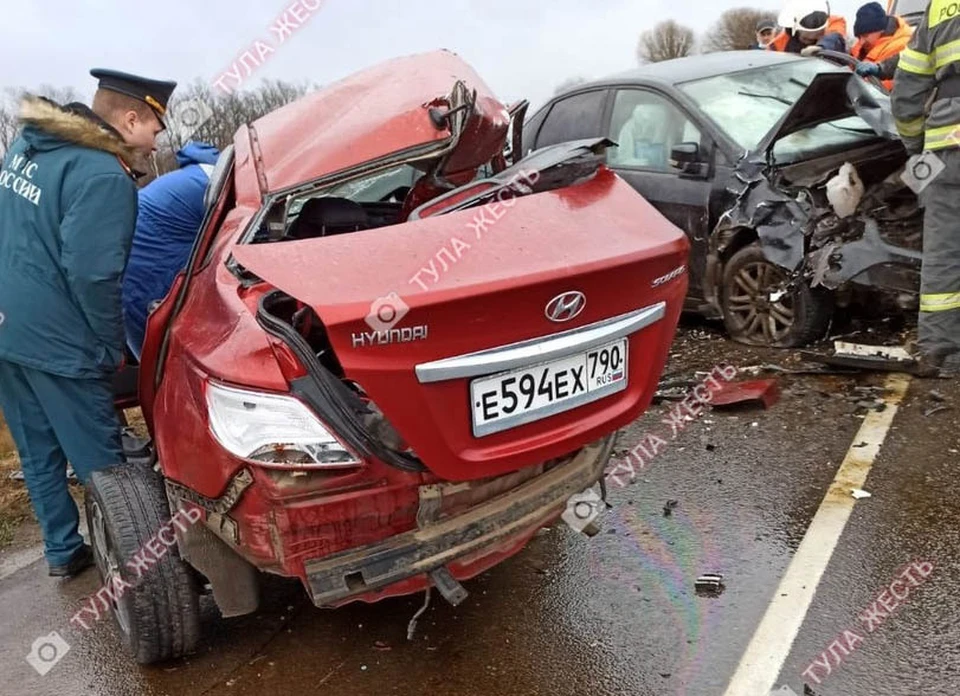 В аварии под Тулой погиб 33-летний водитель Hyundai Solaris