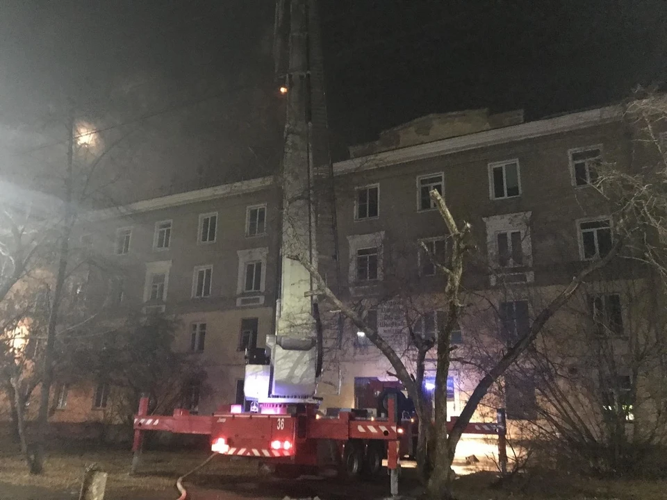 Пожар случился ночью. Фото: ГУ МЧС по Челябинской области