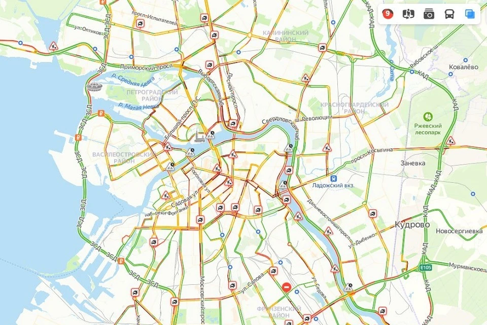 Пробки в питере. Пробки СПБ. Карта пробок СПБ.