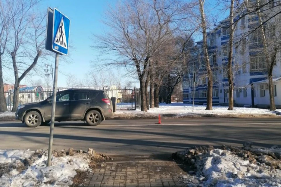 Женщина за рулем иномарки сбила ребенка в Хабаровске