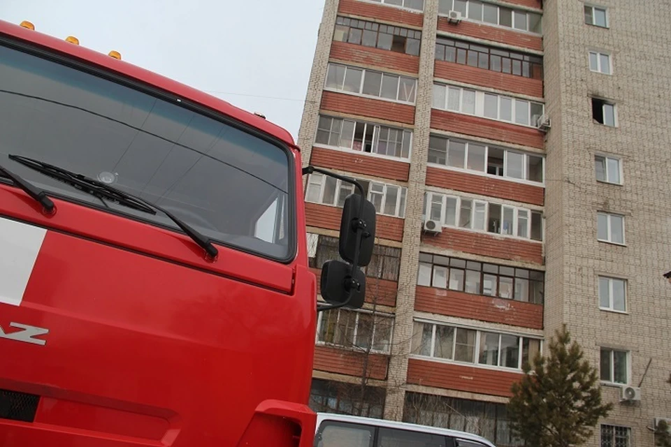 Загорелась квартира на шестом этаже