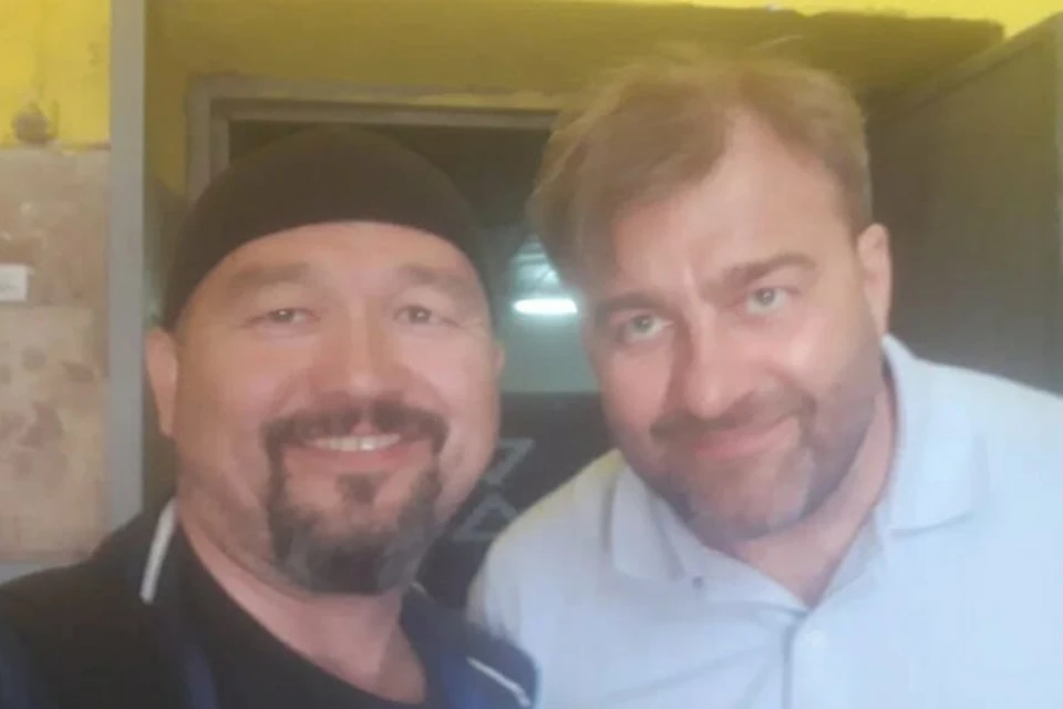 Иркутянин Салават Масалимов и Михаил Пореченков после съемок. Фото: личный архив Салавата Масалимова.