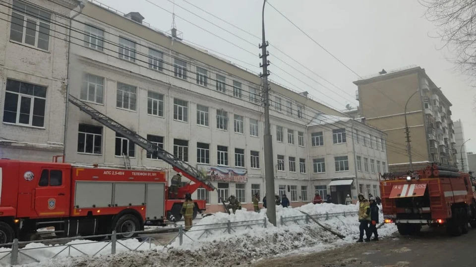 Пожар в школе №18 потушен