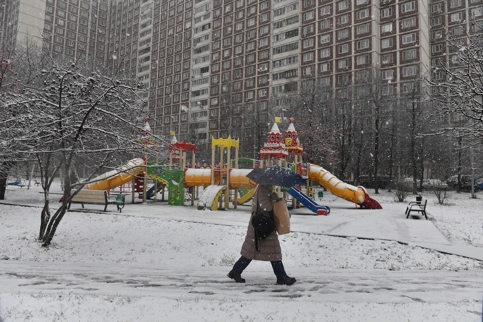Снегопад в столице продлится до вечера