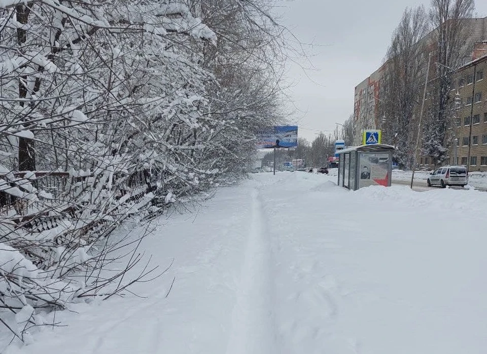 Снег в Саратове