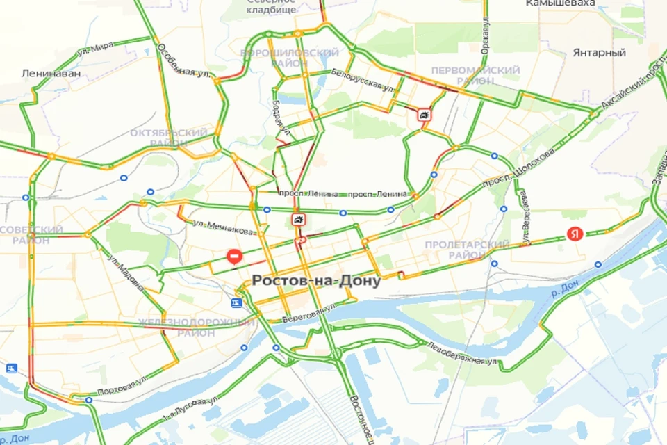 Утренние пробки в Ростове