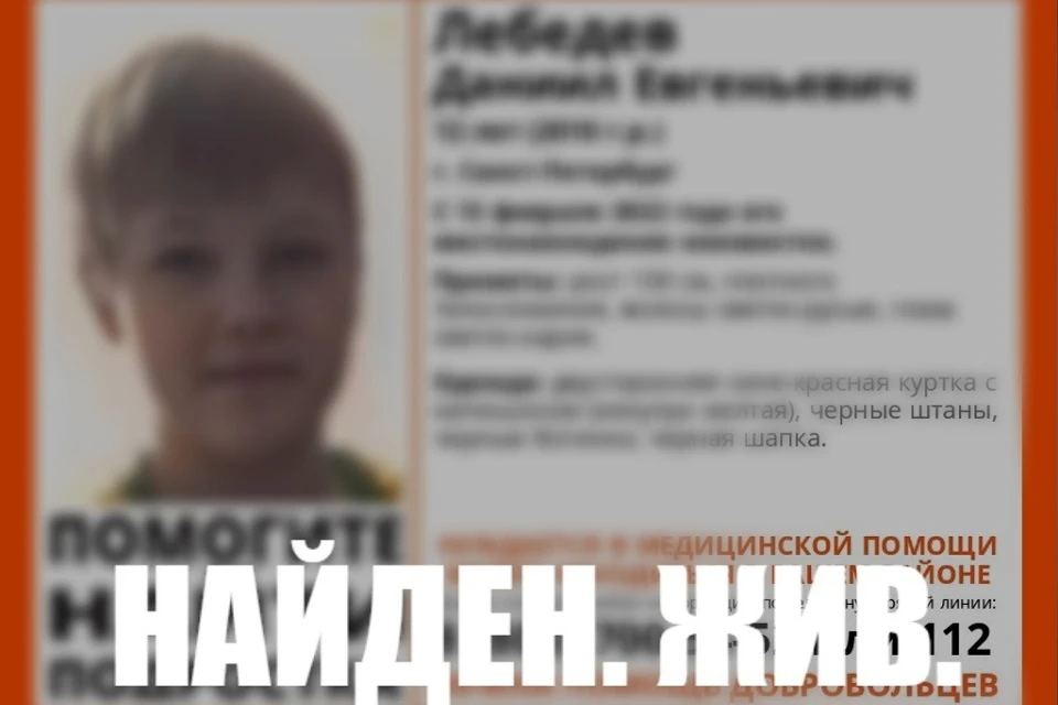 Пропавшего ребенка нашли живым. Фото: vk.com/lizaalert_piter