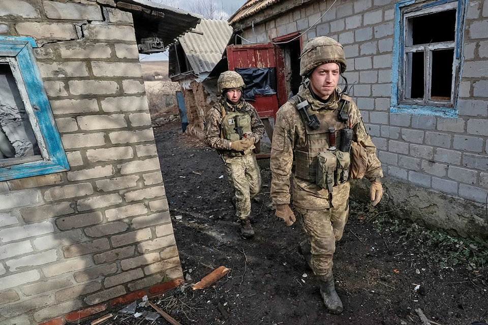 Украинские военные в населенном пункте Зайцево в Донецкой области