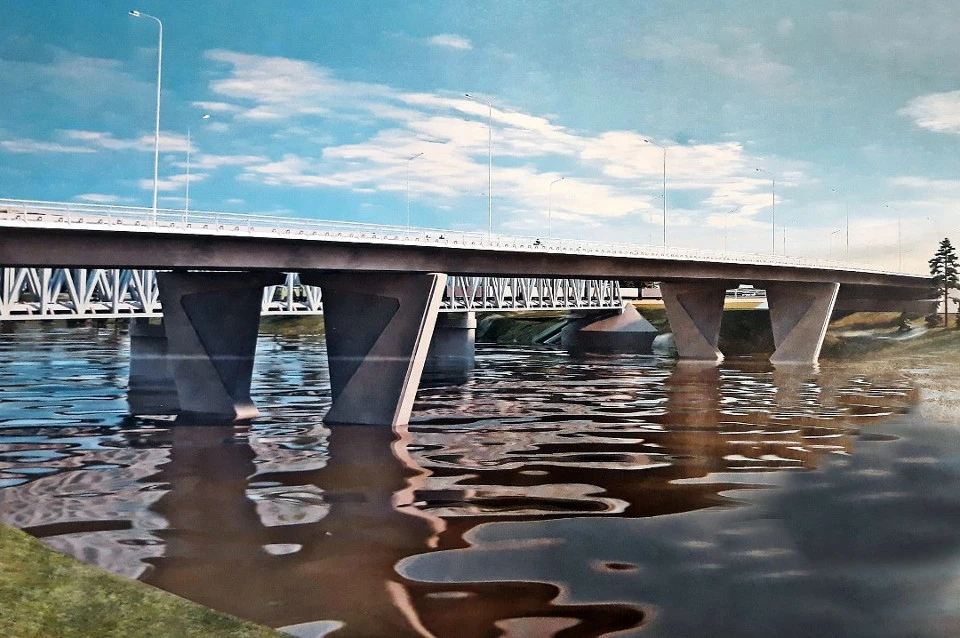 Это "визуалка" Западного моста, проекта путепровода в створе от улицы Фрунзе до Санкт-Петербургского шоссе пока нет. Фото: предоставлено ПТО