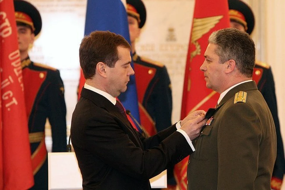 Евгений Федотов во время вручения награды. Фото: wikipedia.org