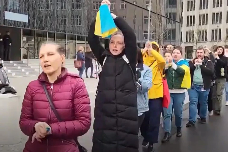 Украинцы устроили. Овсянникова Германия митинг.