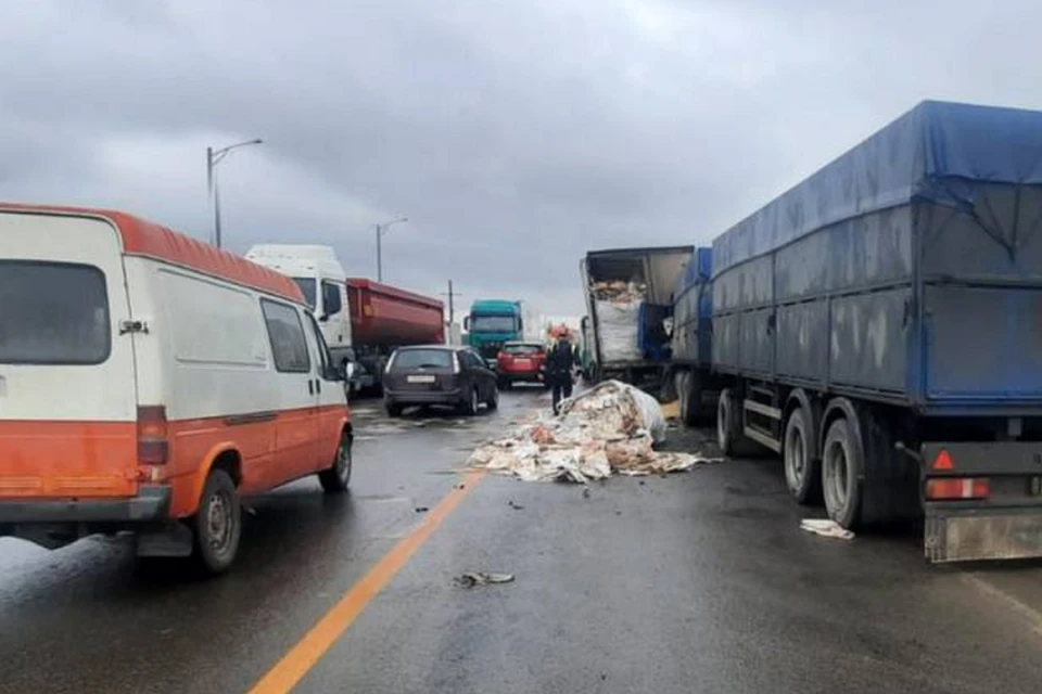 Столкнулись сразу 7 автомобилей. Фото: отдел пропаганды УГИБДД