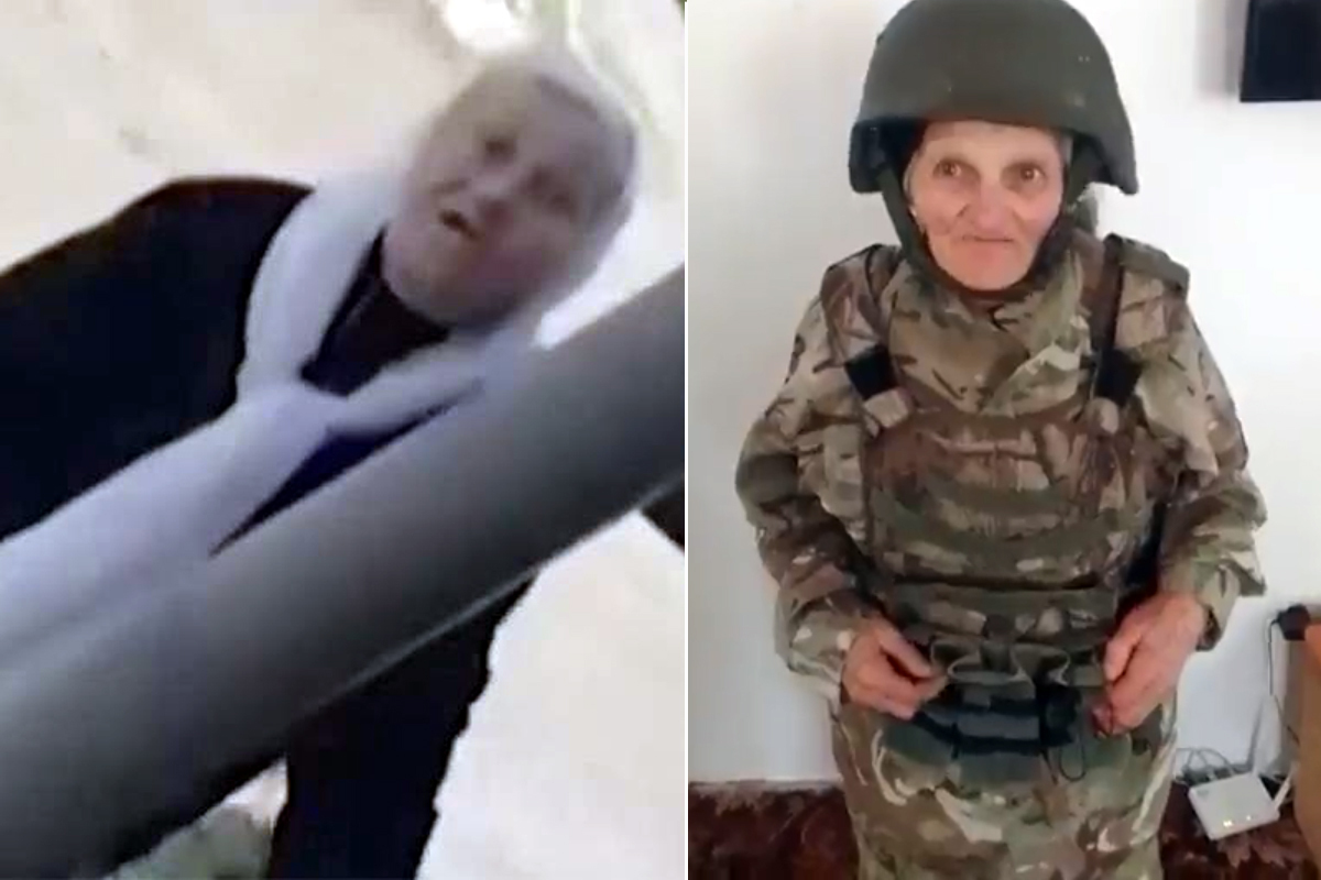 Бабушка с украины жива. Военная бабка. Бабушка и украинские солдаты. Российские боевые бабушки.