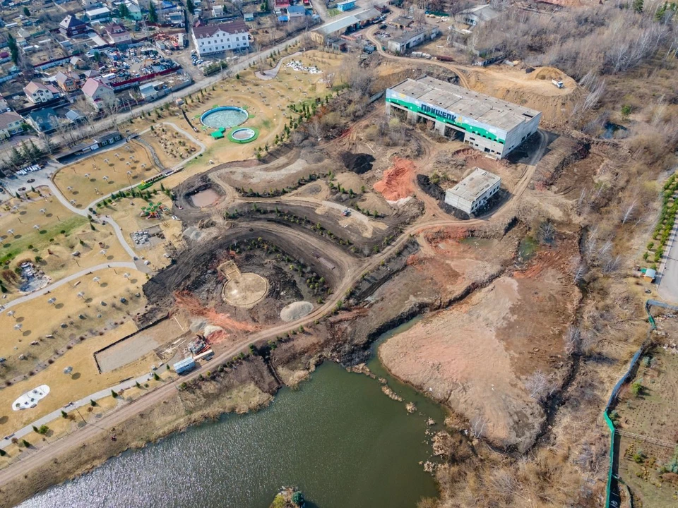 В Красноярске парк «Прищепка» получит еще два бассейна. Фото: t.me/eremin_krsk