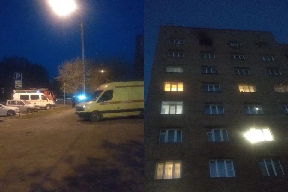 28-летний мужчина погиб на пожаре в новосибирском общежитии. Фото: ГУ МЧС РФ по НСО.