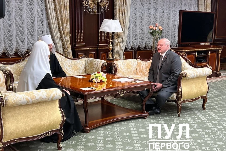 Лукашенко назвал приезд в Беларусь Патриарха Кирилла добрым знаком. Фото: телеграм-канал "Пул Первого"