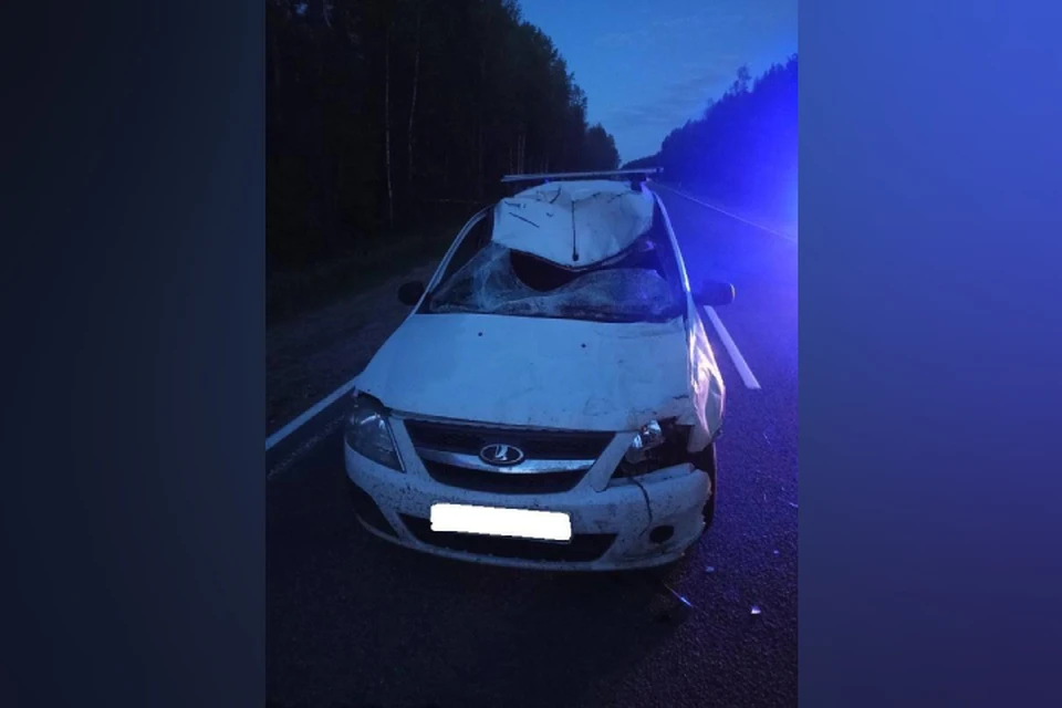 Авария случилась вечером на трассе «Вятка». Фото: Госавтоинспекция Кировской области