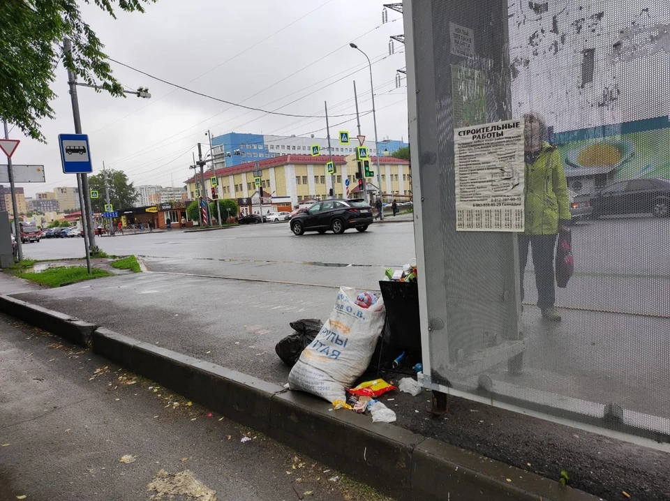 Тюменцы массово жалуются на мусор на остановках.