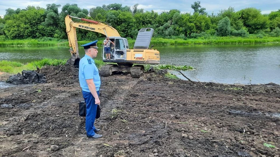 Представитель прокуратуры убедился, что у озера Рылеево идет незаконное строительство.