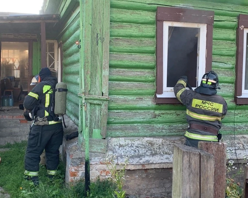 В Туле при пожаре в частном доме пострадал 64-летний мужчина
