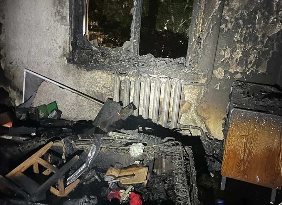 В 00:58 возгорание ликвидировали