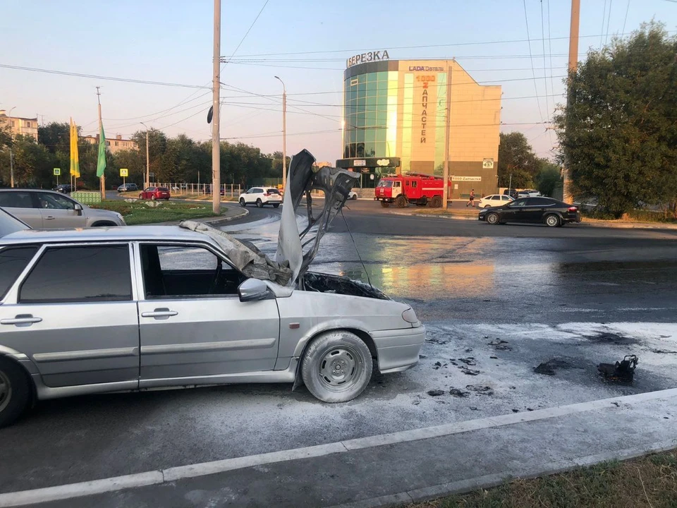 На Березке сгорела машина