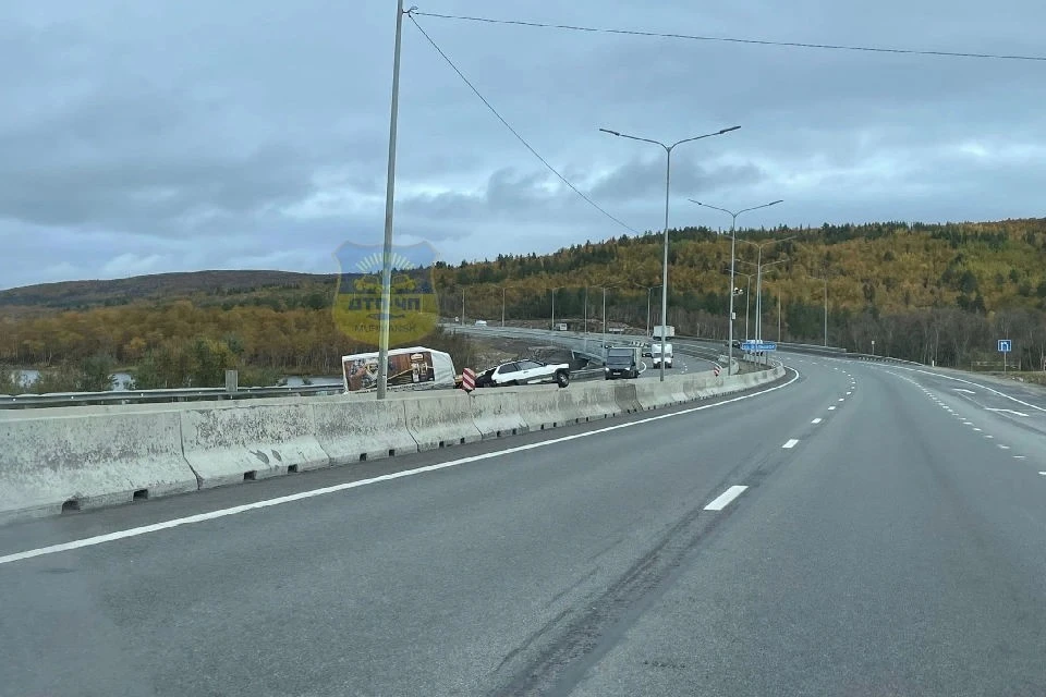 Аварию сняли на видео очевидцы. Фото: vk.com/murmansk_dtp