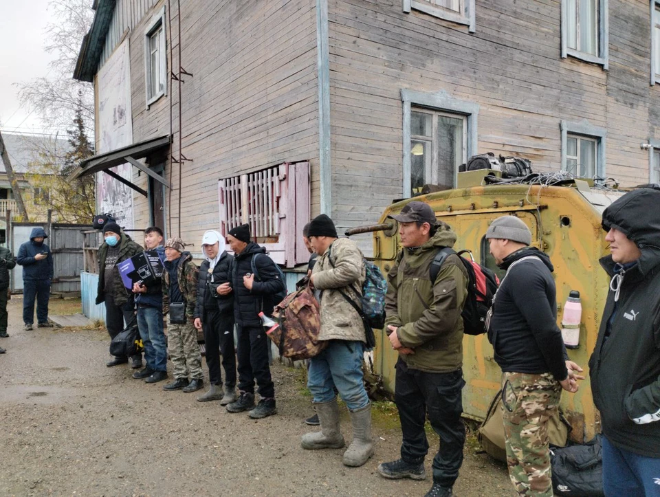 Мобилизованные якутяне. Фото: пресс-служба администрации Сунтарского района