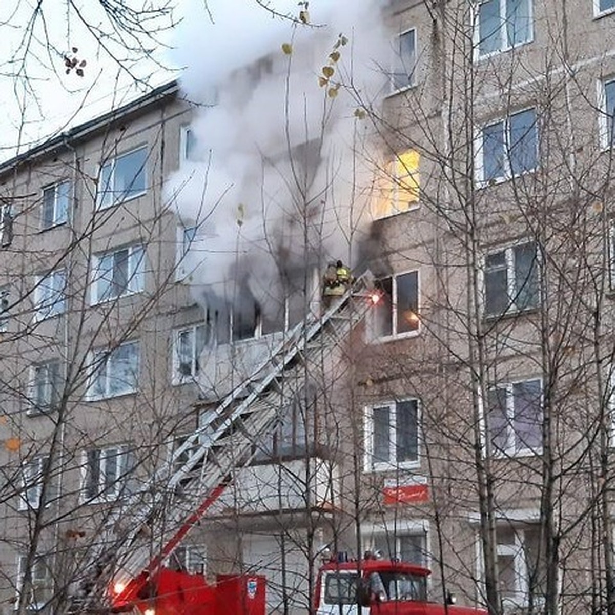 В Усть-Илимске пожарные спасли 12 человек из дома, где квартира загорелась  из-за зарядки - KP.RU