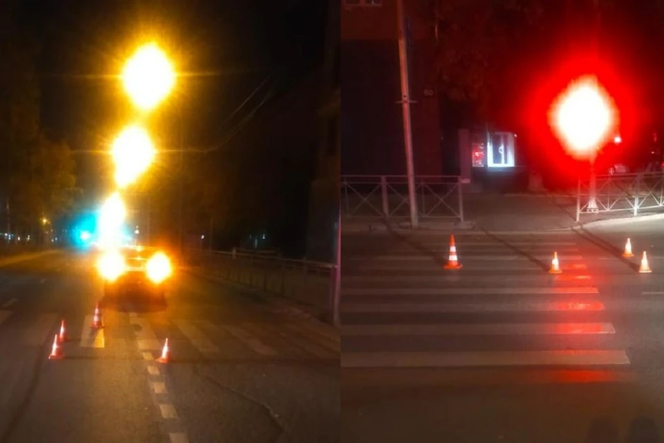 В Новосибирске «Тойота» сбила мужчину на пешеходном переходе. Фото: ГИБДД по Новосибирску.