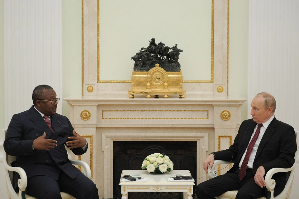 Путин встретился главой Экономического сообщества стран Западной Африки. Фото: Михаил Климентьев/пресс-служба президента РФ/ТАСС
