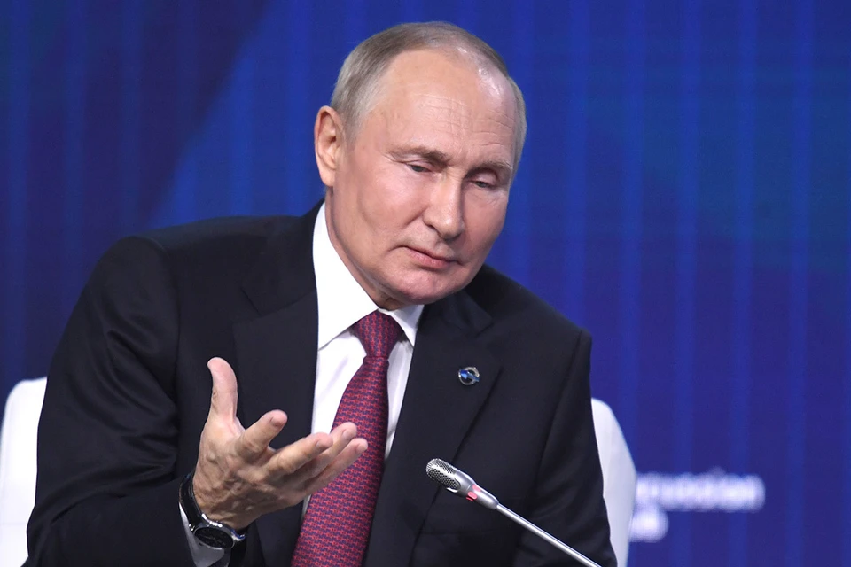 Президент России Владимир Путин на заседании Международного клуба "Валдай".