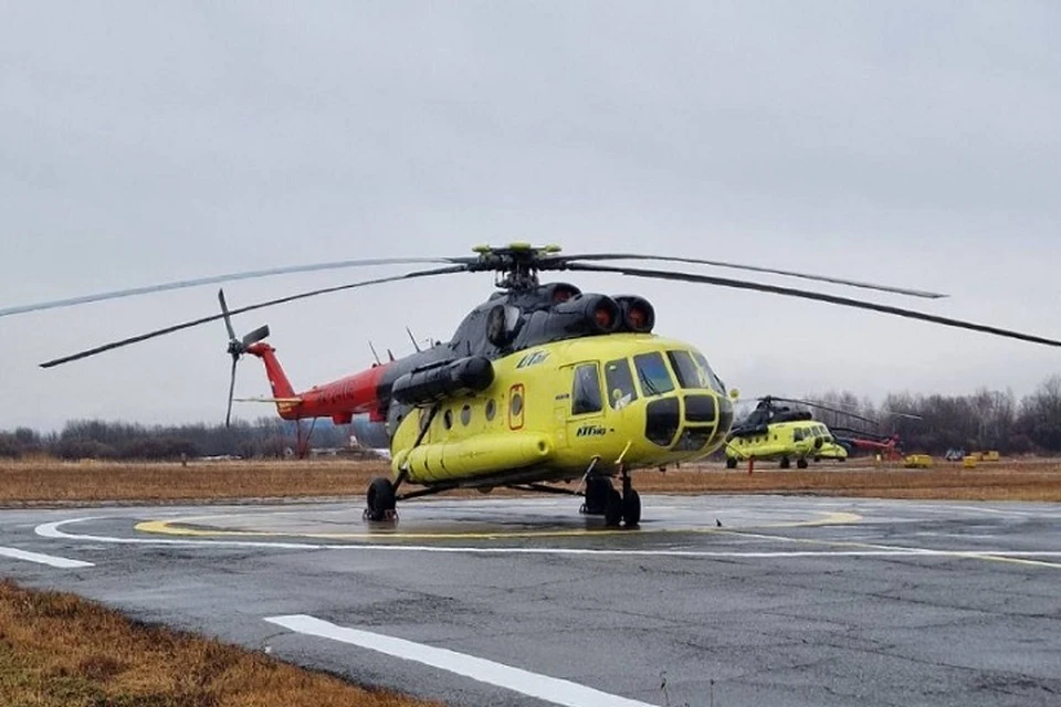Из Хабаровска в Новокуровку и Победу начал летать вертолет Фото: телеграм-канал Михаила Дегтярева