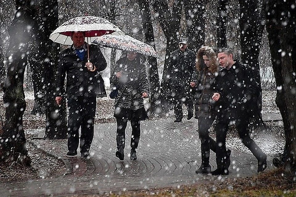 В понедельник 7 ноября в Москве ожидают снег