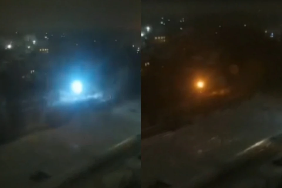 В Новосибирске заметили яркую вспышку света перед отключением электричества. Фото: стоп-кадр Моя Первомайка.