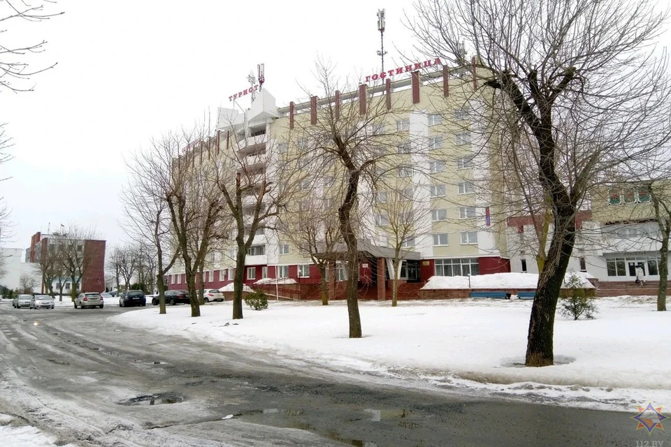 В Могилеве случился пожар в 7-этажной гостинице. Фото: mogilev.mchs.gov.by