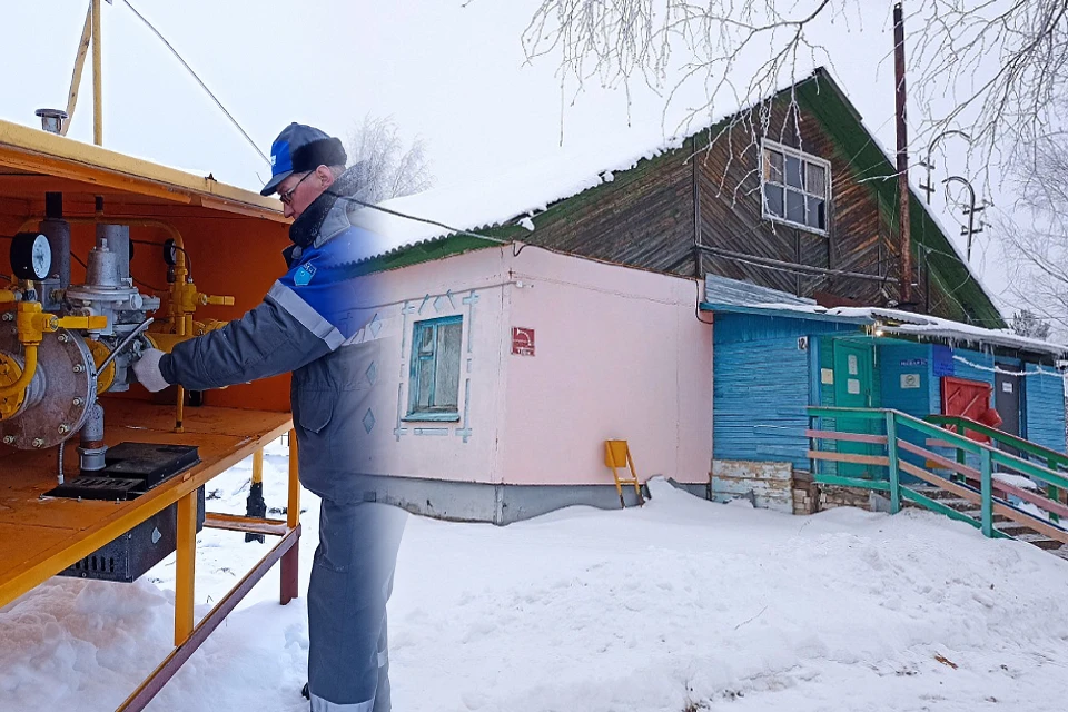 Школу в деревне подключили к газу. Фото: ПТО/коллаж